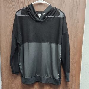 Men's Black Mesh Hoodie